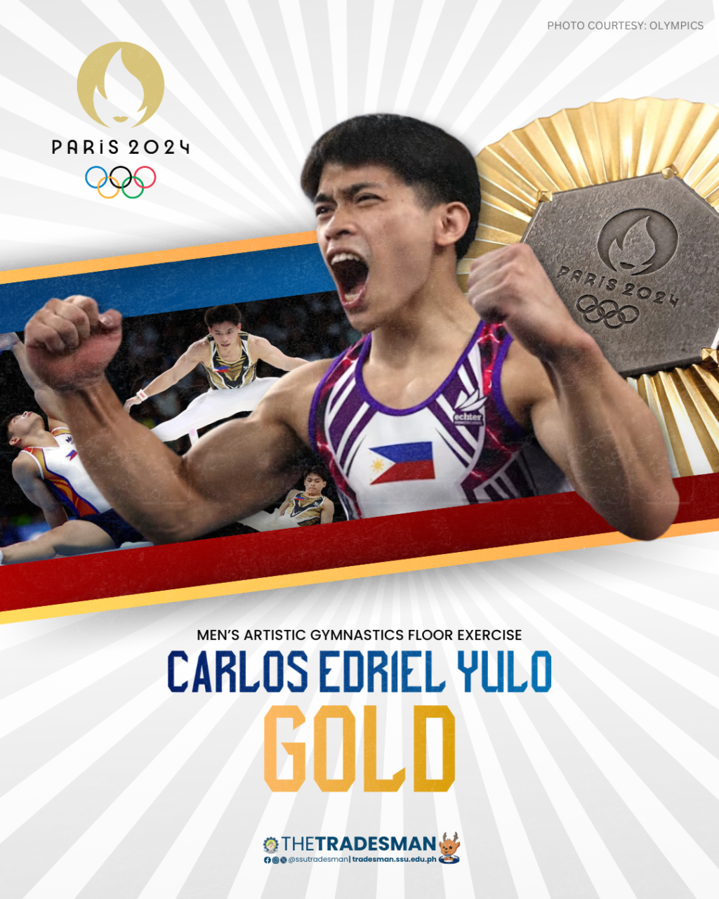 20240805 Yulo swings PH's first gold medal in Paris Olympics