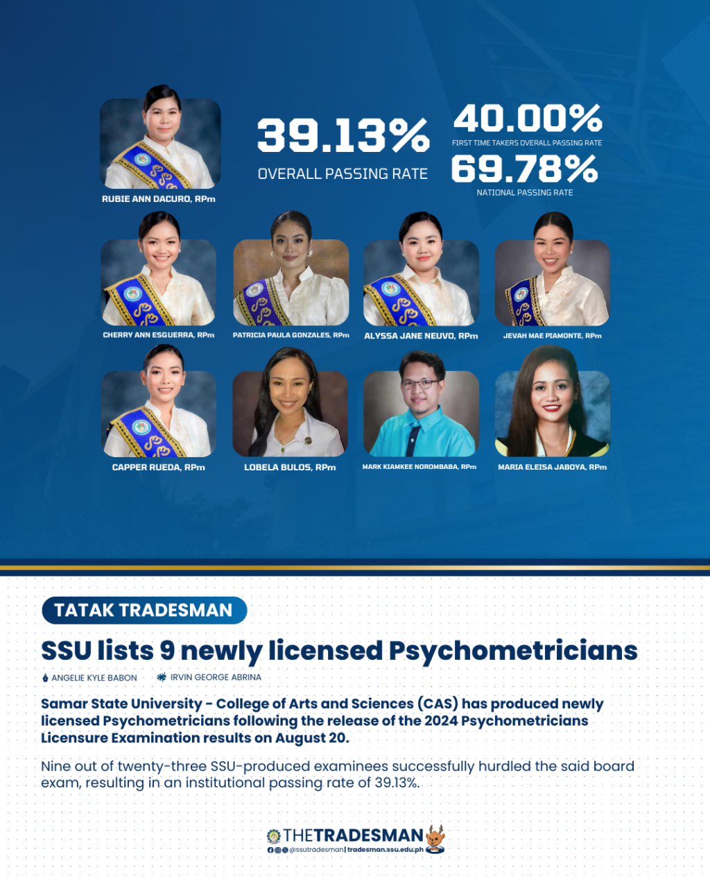 20240820 SSU lists 9 newly licensed psychometricians