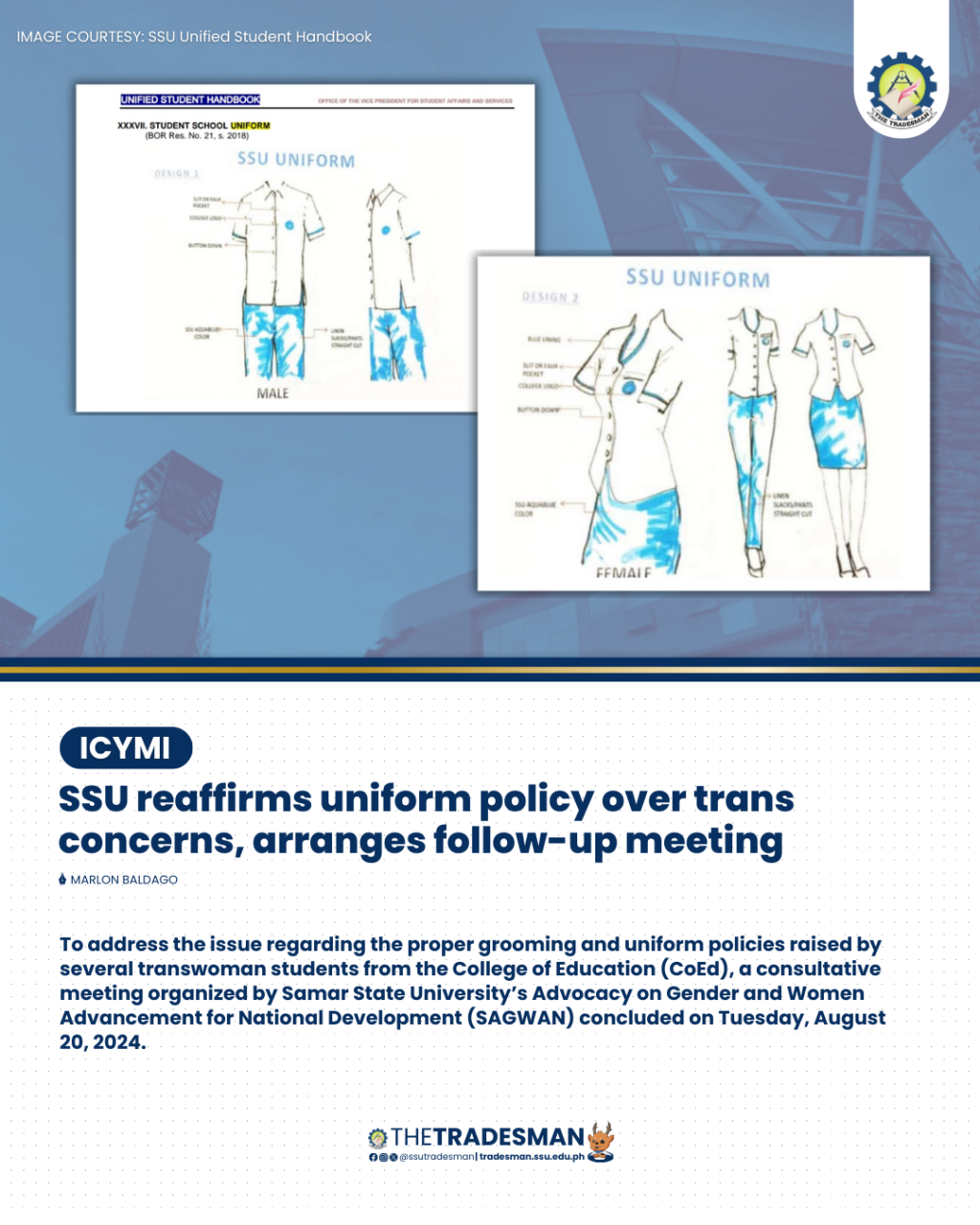 20240823 SSU reaffirms uniform policy over trans concerns, arranges follow-up meeting