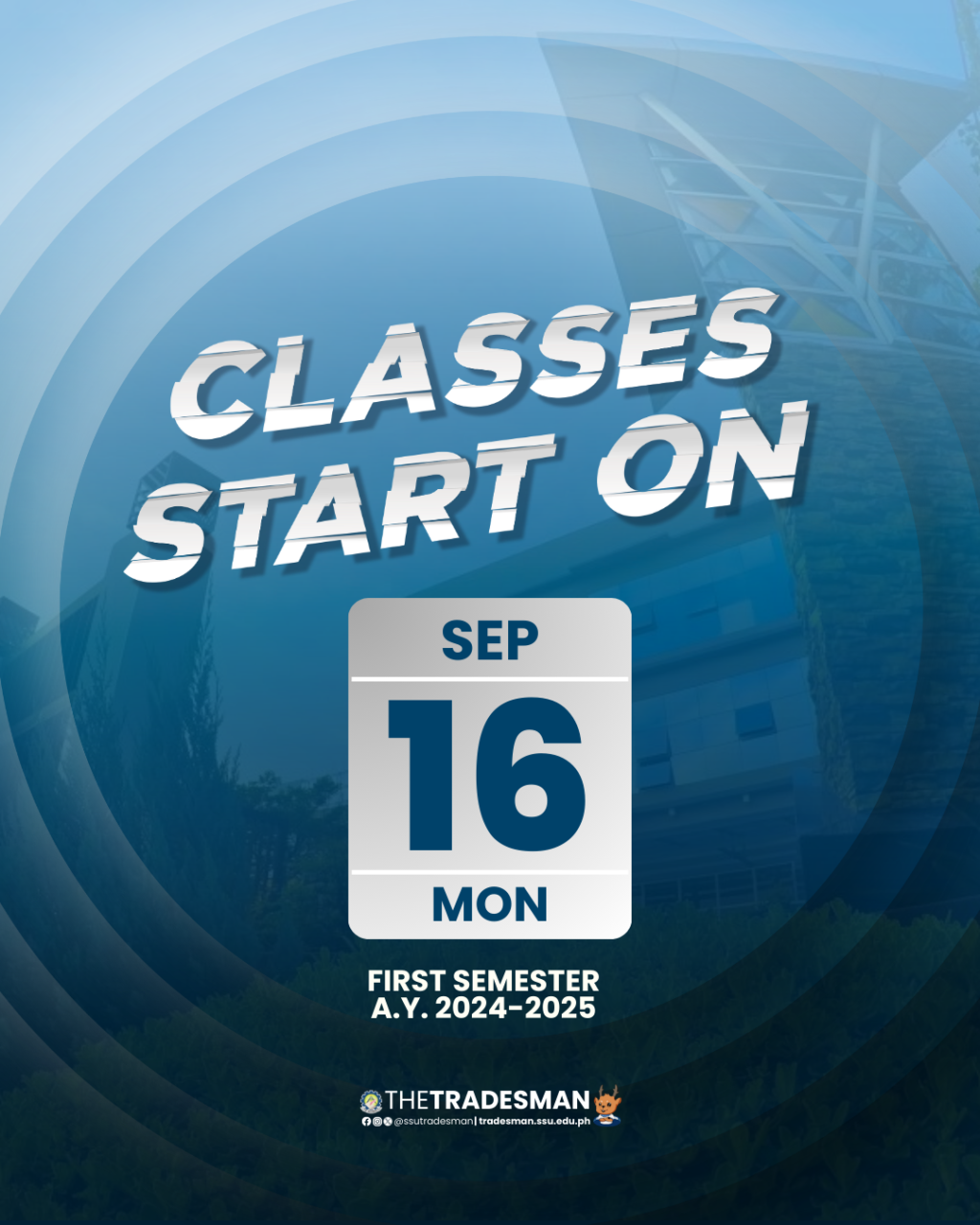 20240913 Classes start on Sept. 6