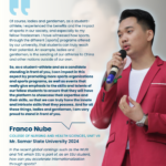 20241021 Mr. and Ms. SSU 2024 Finalists Share Visions for Globalizing SSU Through Sports (1)