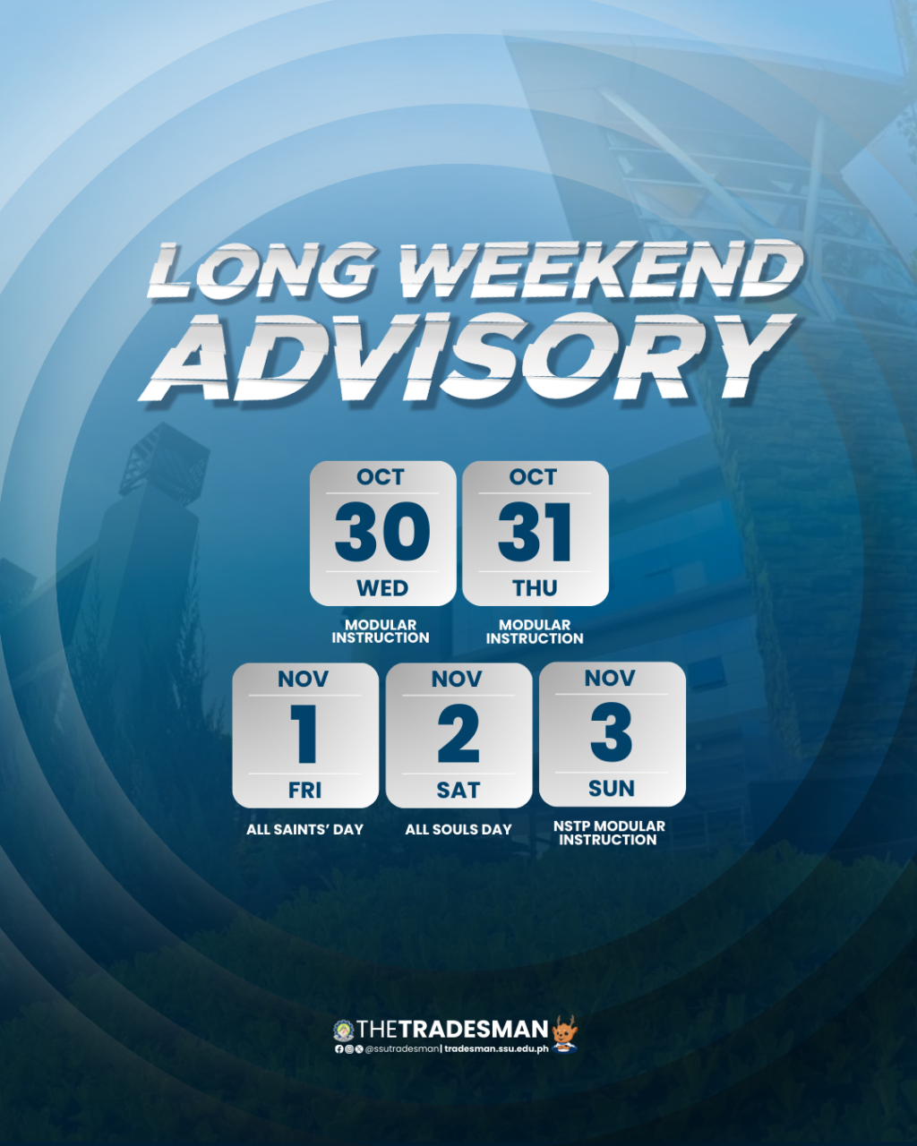 20241029 Long Weekend Advisory